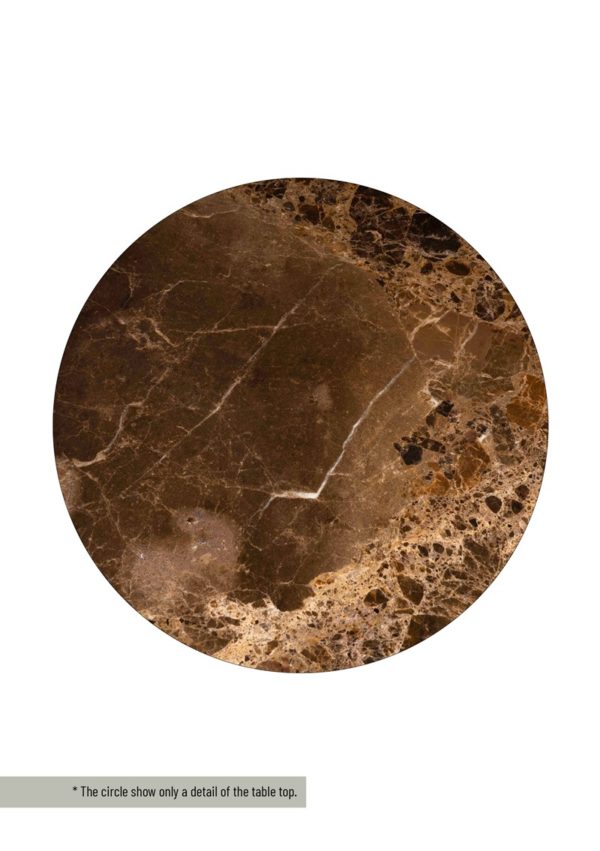 Plateau de table marbre brun – Image 3