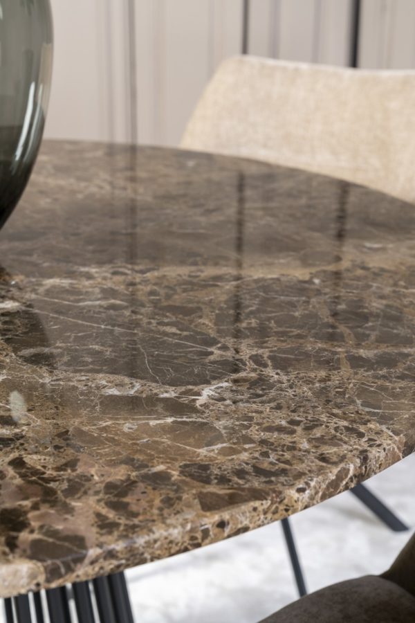 Plateau de table marbre brun – Image 2