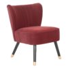 Fauteuil velours Rouge Burgos