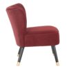 Fauteuil velours Rouge Burgos – Image 3