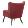 Fauteuil velours Rouge Burgos – Image 4