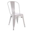 Chaise Dallas Métal Blanc lot de 4