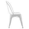 Chaise Dallas Métal Blanc lot de 4 – Image 3