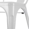 Chaise Dallas Métal Blanc lot de 4 – Image 5