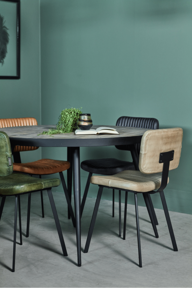 Chaise indiana - Chaise cuir vert Indiana - Lot de 2 Chaise cuir vert Indiana - Lot de 2 – Image 2