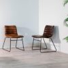 Chaise Brun Madrid Lot de 2 – Image 9