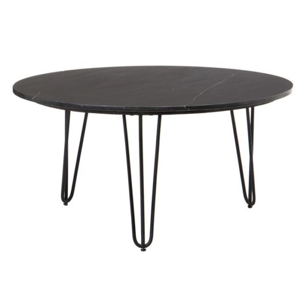 Table basse ronde marbre noir 1 - Table basse ronde marbre noir Venise