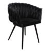 Chaise Wave velours noir - lot de 2 – Image 11