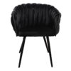 Chaise Wave velours noir - lot de 2 – Image 5