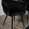 Chaise Wave velours noir - lot de 2 – Image 8
