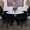 Chaise Wave velours noir - lot de 2 – Image 9
