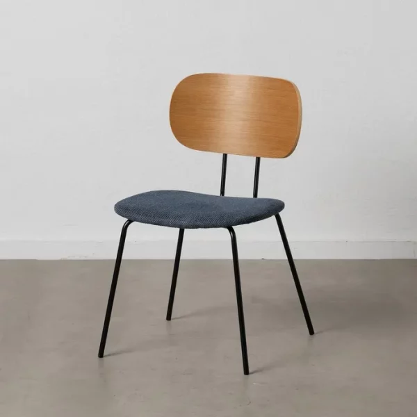 Chaise Tejido Naturel et bleu X4 – Image 2