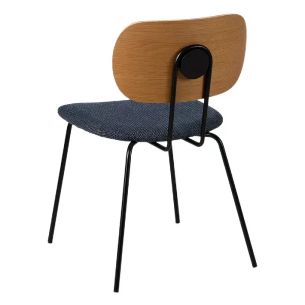 Chaise Tejido Naturel et bleu X4 – Image 3
