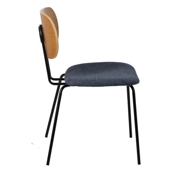 Chaise Tejido Naturel et bleu X4 – Image 5