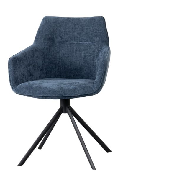 Chaise pivotante bleu Johnson
