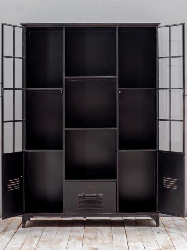 Armoire Bibliothèque Vitrée Métal Office – Image 6