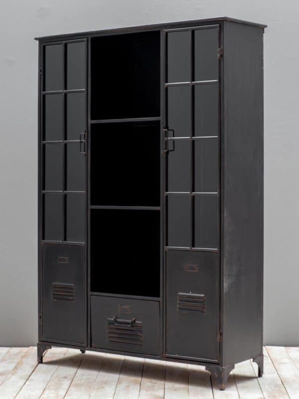 Armoire Bibliothèque Vitrée Métal Office – Image 7