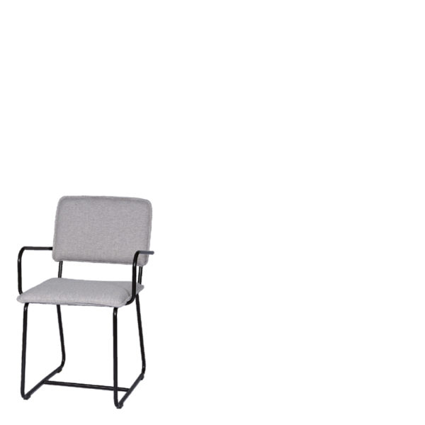 Chaise tissu gris Porter 1 - Canapé de salle à manger gris Porter