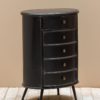 Meuble ovale métal noir Orléans – Image 7
