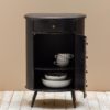 Meuble ovale métal noir Orléans – Image 2