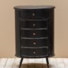 Meuble ovale métal noir Orléans – Image 4