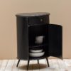 Meuble ovale métal noir Orléans – Image 5