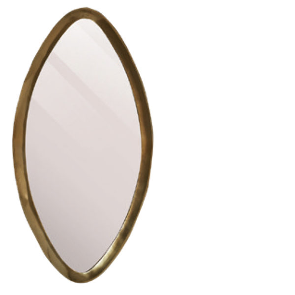 Miroir ovale doré Reno