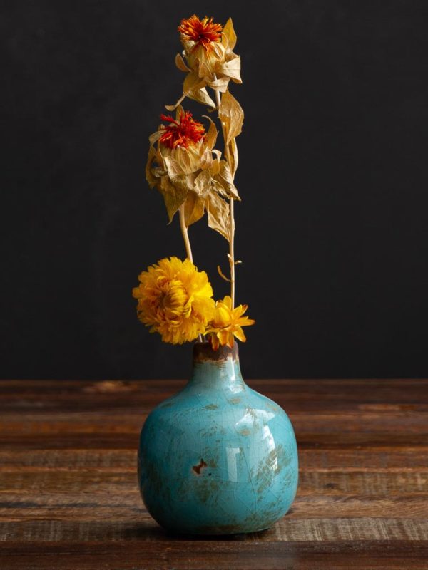 vase céramique turquoise
