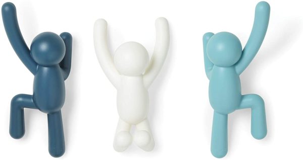 Crochets muraux Buddy bleu UMBRA lot de 3