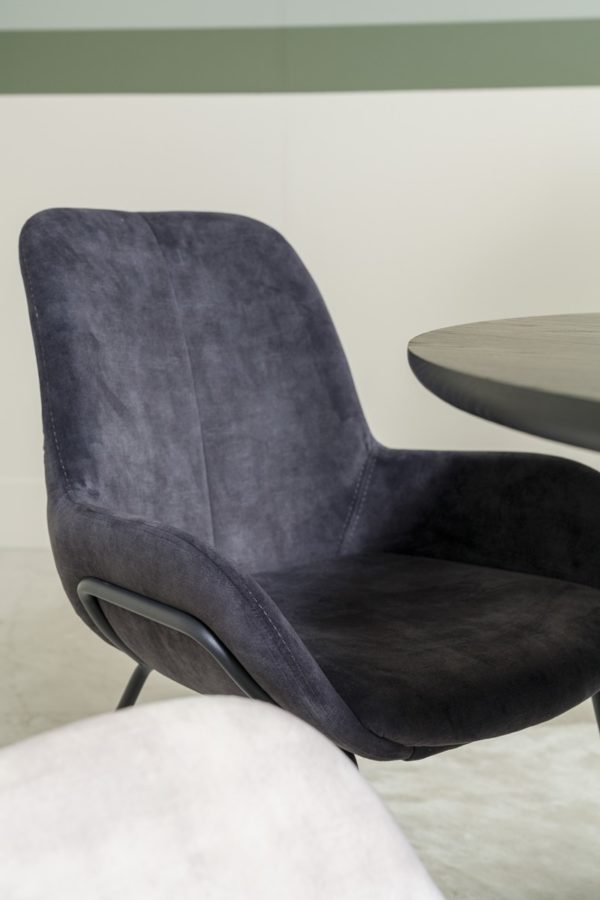 145032 lifestyle home collection 226 - Chaise en velours anthracite Livingston