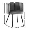 Chaise tissu beige High Five – Image 5