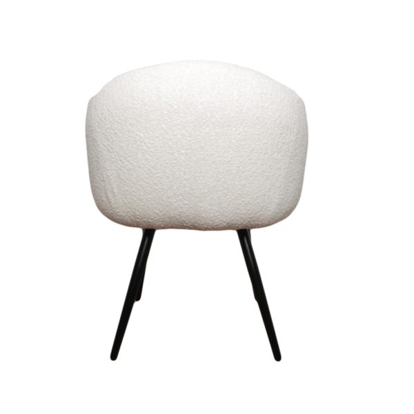 Chaise Bubble tissu bouclette blanc - Lot de 2 – Image 3