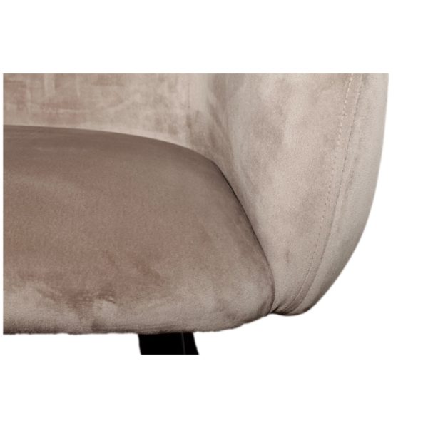 871974353968 2 - Chaise Bubble Velours Sable - Lot de 2