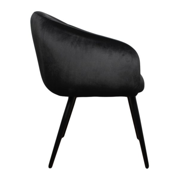 Chaise Bubble Velours noir - Lot de 2 – Image 4