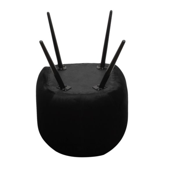 Chaise Bubble Velours noir - Lot de 2 – Image 5