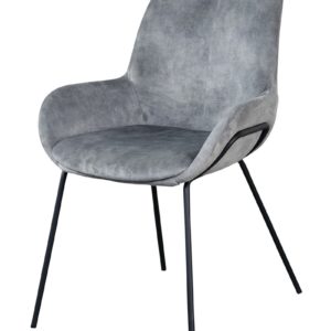 Chaise en velours acier Livingston - Meilleures ventes