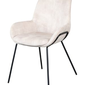 Chaise en velours ecru Livingston - Meilleures ventes