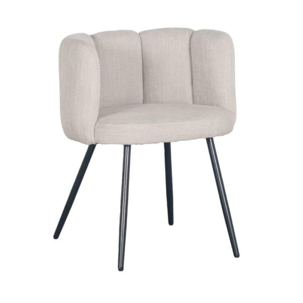 Chaise tissu beige High Five