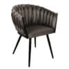 Chaise Wave Velours Gris - En lot