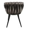 Chaise Wave Velours Gris - En lot – Image 3