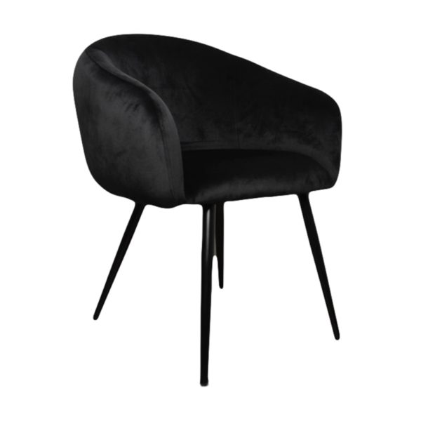 Chaise Bubble Velours noir - Lot de 2