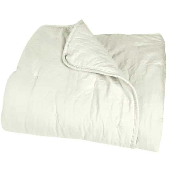 Couvre lit plaid 150x200 Céleste Nacre Vent du Sud