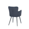 Chaise Fauteuil velours Noir Wing - Lot de 2 – Image 3