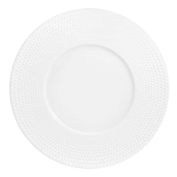 230040 - Assiette plate blanche Nymphéa Lot de 6