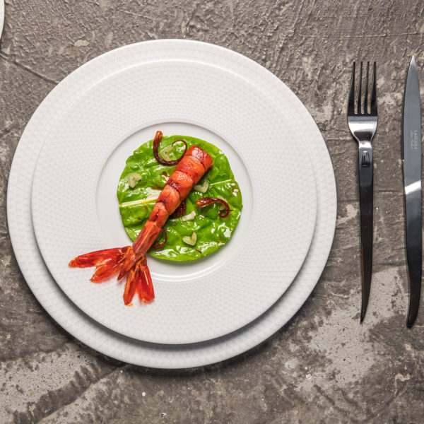 Assiette plate blanche Nymphéa Lot de 6