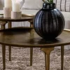 Table basse Allard 90 cm métal antique – Image 2