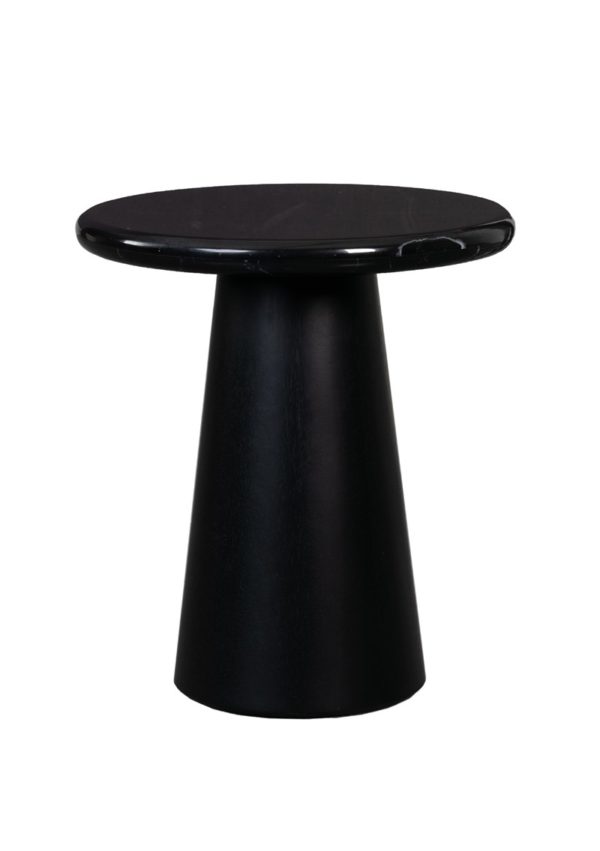 Table basse Utha marbre noir 45 cm