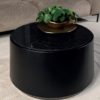 Table basse marbre noir 75cm Iowa