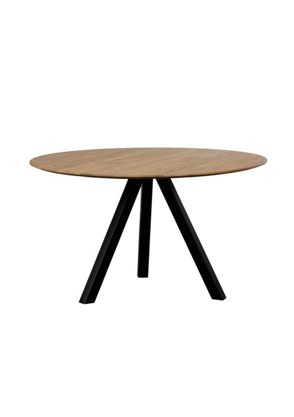Table de repas ronde en chêne naturel Atlanta – Image 2