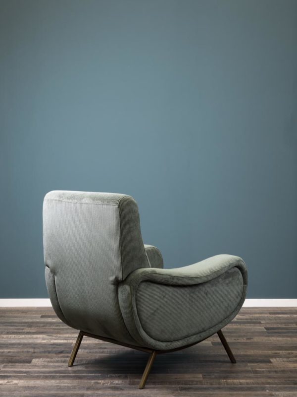 Fauteuil velours côtelé vert Albert – Image 3
